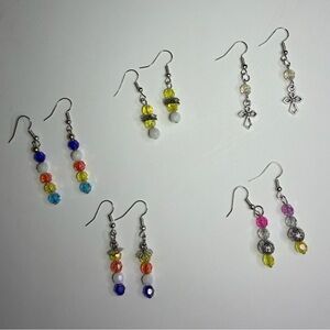 Vibrant Multicolor Beaded Earrings Set